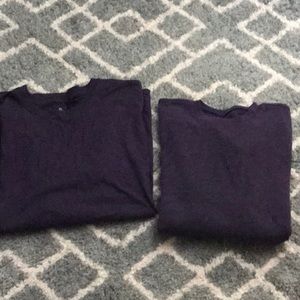 💋Final Drop! 2Men’s Plum Shirts Long & SS,XXL